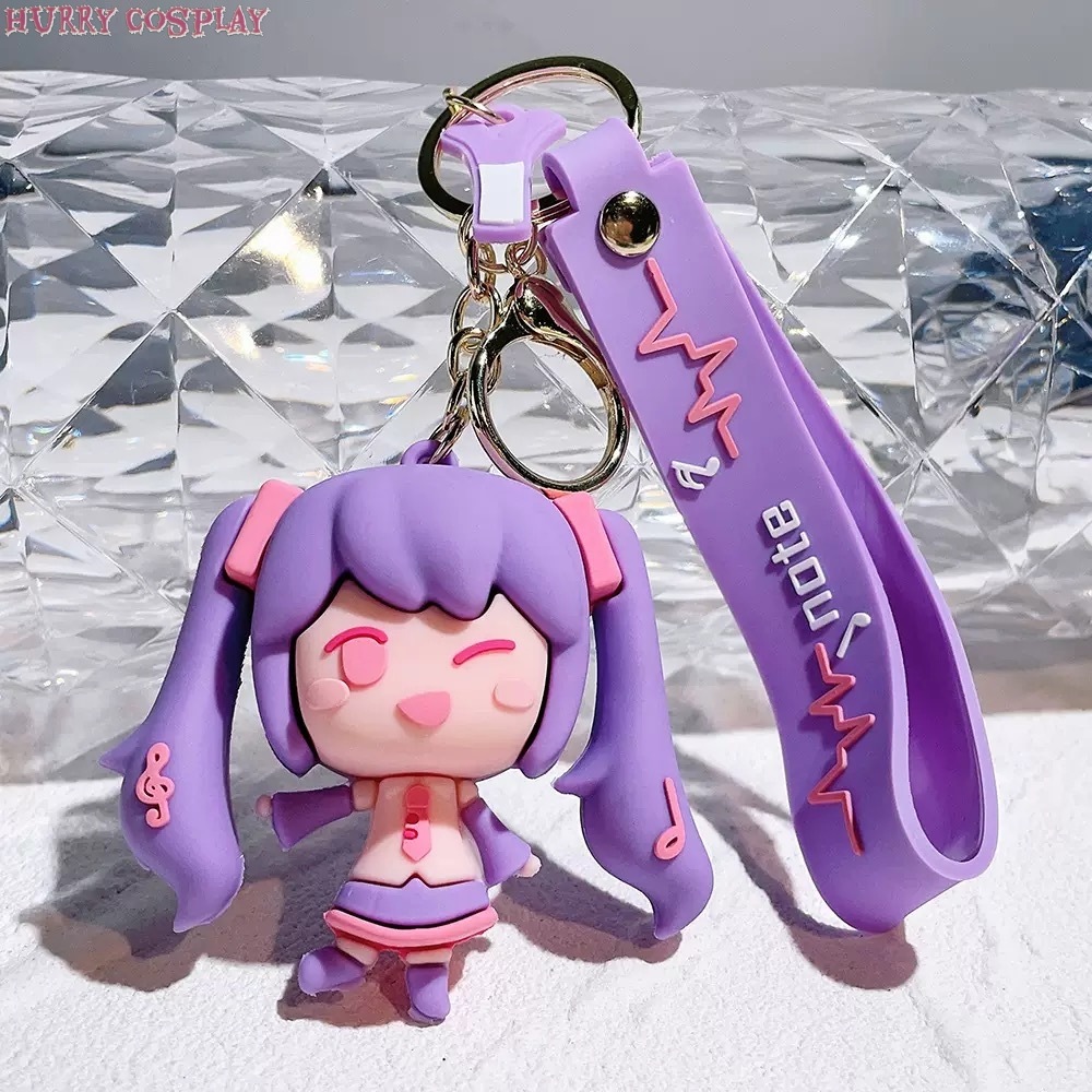 Hatsune Miku,Keychain,Hatsune Miku four colors and four expressions keychain - Pendant